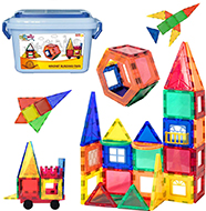 Gifts2U 42 PCS Magnetic Building Blocks for Kids with Storag