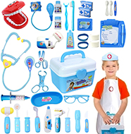 Gifts2U Toy Doctor Kit, 37 Pieces Kids Pretend Play Toys Den