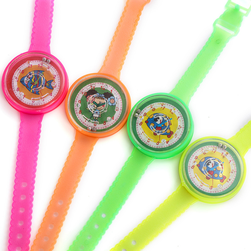 GIFTS2U 4 Pack Watch Toy for Kids with Education-Based Games (Yellow, Green, Orange, Pink)